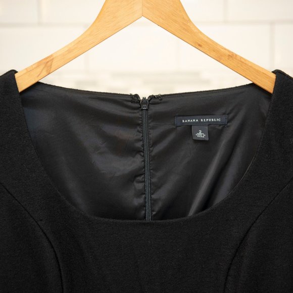 Black wool Banana Republic dress. - Picture 3 of 5